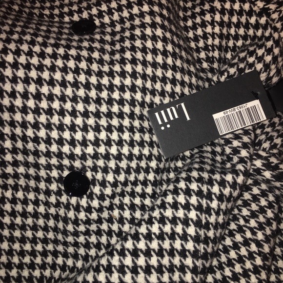 Sold ❌❌❌Anthropology Houndstooth coat  jacket Midi - Picture 6 of 7
